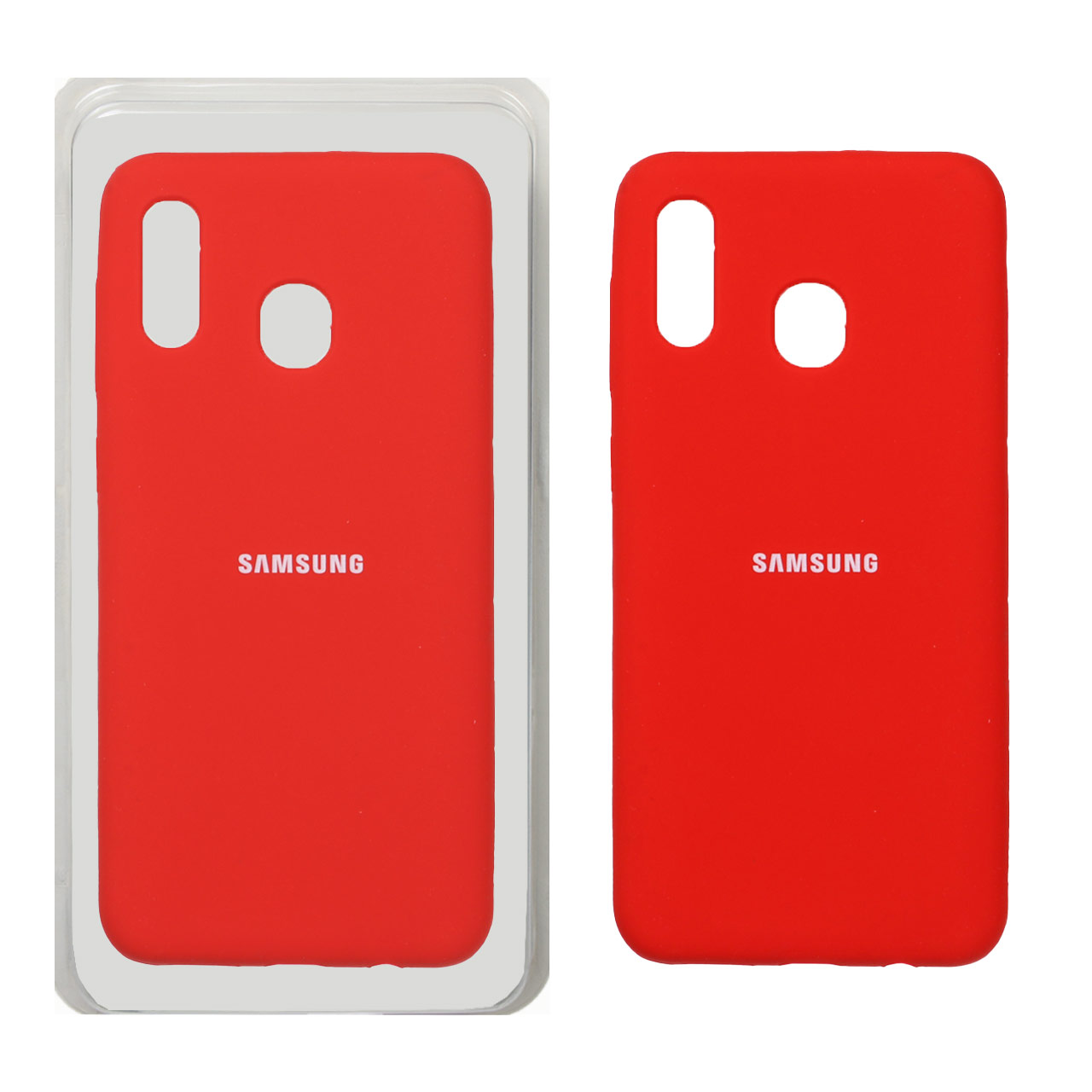 قاب سیلیکونی پاک کنی اورجینال Samsung Galaxy A30 / A20 - قرمز (پک اصلی)